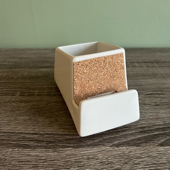 Ceramic Phone Holder with Storage - Cream - EUC - Picture 1 of 3
